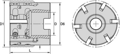TMS25 Parallel Cutter • Shell Mill • Inch
