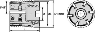TMS40 Taper Cutter Inch • Shell Mill Conical