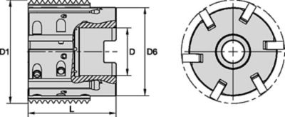 TMS41 Parallel Cutter Inch •&nbsp;Shell Mill