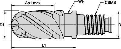 VariMill™ • 4XC0 • 4-Flute Ball Nose • Inch