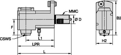 Driven Tool Radial • KM™ • TACU016KM40DR60908103, TACU016KM40DR60908107