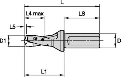 TOP DRILL™ Modular X • 1.5 x D • Side Lock Shank • Inch