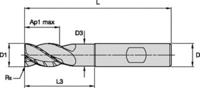 HARVI™ I TE Four Flute End Mill for Roughing and Finishing Covering the Broadest Range of Applications and Materials