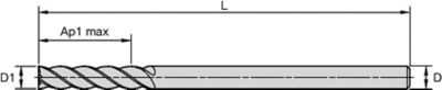 VariMillTM Xtreme • Square End • 4 Flutes • Regular • Cylindrical Shank • Inch