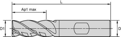 VariMill™ XTREME™ • Series 4X0E • Square End • 4 Flute • Weldon® Shank • Inch