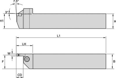 WGCSM-Non Through Coolant Integral Toolholders • Integral Straight Shank