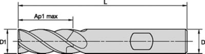 GOmill™ PRO • Square End • 4 Flutes • Weldon Shank • Metric