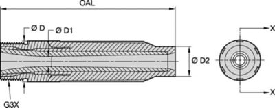 SN159-P Series Blast Nozzles • Conventional Long Venturi • BP200 SiAlON • Wide Entry