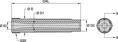 SN156-AP 50mm Series Blast Nozzles • Conventional Long Venturi • BP200 SiAION