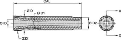 S159-P 50mm Series Blast Nozzles • Conventional Long Venturi • Silicon Carbide • Wide Entry