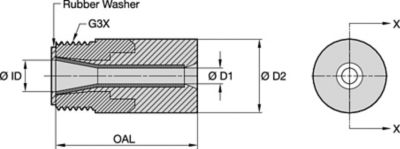 T122-P Series Blast Nozzles • Straight Bore • Tungsten Carbide