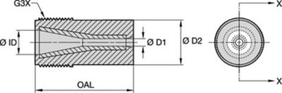T122-AP Series Blast Nozzles • Straight Bore • Tungsten Carbide