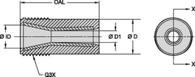 T121-AP Series Blast Nozzles • Short Venturi • Tungsten Carbide