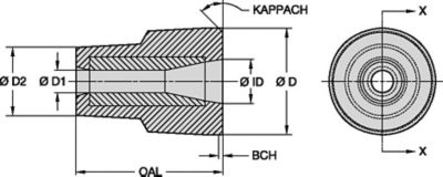 T106-FAP Series Blast Nozzles • Straight Bore • Tungsten Carbide