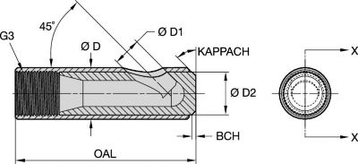T144 Series Reverse Blast Nozzles • Angle Nozzles • Tungsten Carbide