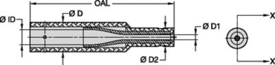 T101 Series Blast Nozzles • Special Venturi • Tungsten Carbide • Slip-On