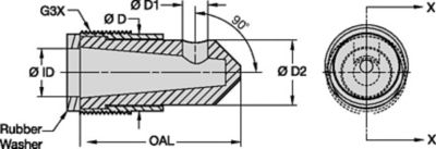 T090 Series Single Blast Nozzles • Angle Nozzles • Tungsten Carbide