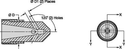 T045 Series Quad Blast Nozzles • Angle Nozzles • Tungsten Carbide