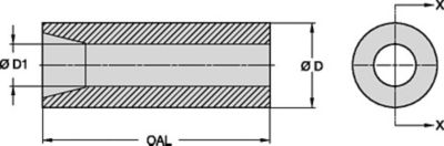 TL175 Series Blast Nozzles • Straight Bore • Tungsten Carbide