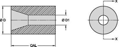 TL166 Series Blast Nozzles • Straight Bore • Tungsten Carbide