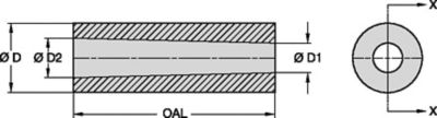 TL117 Series Blast Nozzles • Straight Bore • Tungsten Carbide