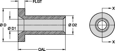 TL197 Series Blast Nozzles • Straight Bore • Tungsten Carbide