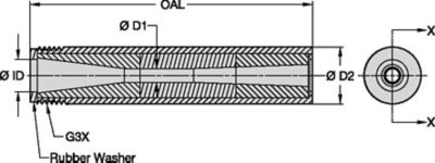 BLVE Series Blast Nozzles • Conventional Long Venturi • Boron Carbide