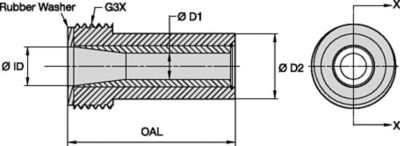 E Series Medium Blast Nozzles • Straight Bore • Boron Carbide