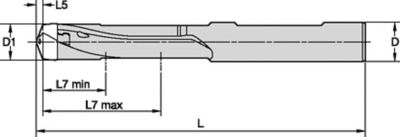 KenTIP™ FS • Drill Body • 3 x D • Straight Fluted • BF Shank • Metric