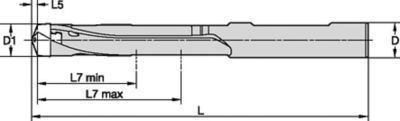 KenTIP™ FS • Drill Body • 4 x D • Straight Fluted • BF Shank • Metric