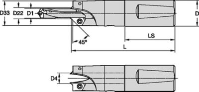 BF Combination Tool • Toolholder • WN Shank • Metric