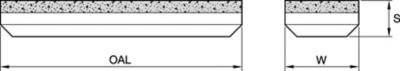 KenCast Tungsten Carbide & Steel Wear Protection • Wear Bar • 4 Weld Chamfers