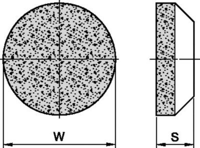 KenCast Tungsten Carbide & Steel Wear Protection • Round (Tapered Face) • 1 Weld Chamfer
