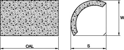 KenCast Tungsten Carbide & Steel Wear Protection • Quarter Round • No Weld Chamfer