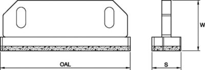 KenCast Tungsten Carbide & Steel Wear Protection • Wear Ski (Bolt-On) • No Weld Chamfer
