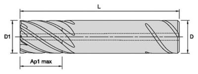 HARVI™ IV • Square End • 8 Flutes • Internal Coolant • Safe-LockTM Shank • Metric
