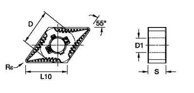 Negative Inserts • DNGG-FS