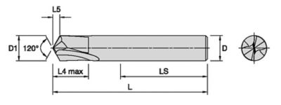 KenDrill™ Spot • 120° Spot Angle • Straight Shank • Metric