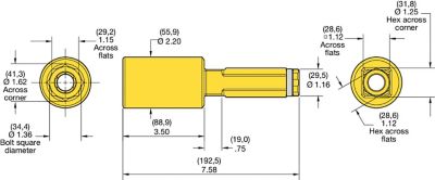 1 1/8 and 7/8 RDS-Hex Chuck Adapter
