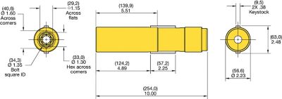 1 1/8 and 7/8 RDS-Hex Chuck + 4"