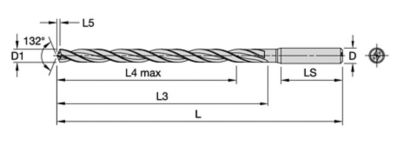 Kenna Universal™ Drill • 12xD • Internal Coolant • Straight Shank • Metric