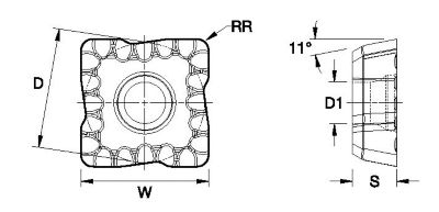 Top Cut 4 • V38 Periphery Inserts • Long Chip Materials