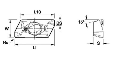 Mill 1-18™ • Carbide Insert • EDCT-F.LDJ • Light Machining of Aluminum