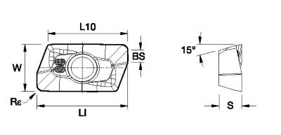 Mill 1-10™ • Carbide Insert • EDCT-ELDJ • Light Machining of Aluminum