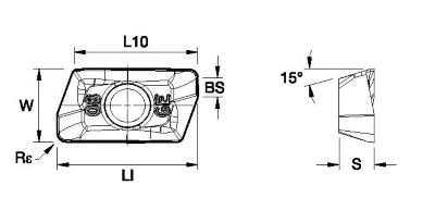 Mill 1-10™ • Carbide Insert • EDPT-GE • Medium Machining