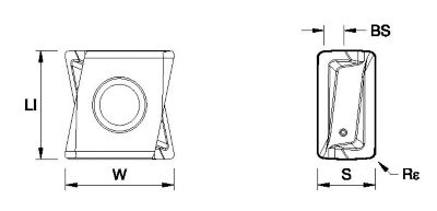Mill 4-12KT™ • Carbide Insert • LNGQ-GE • Light Machining