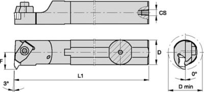 Integral I.D. Threading Boring Bars • A-NE