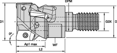 Mill 1-10™ • Helical End Mill • Screw-On • Inch