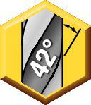 ねじれ角： 42°