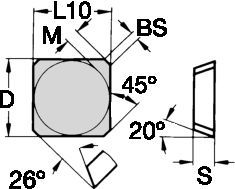 Indexable Milling • Face Milling ISO Inserts • SEKN-1 • SE1504..